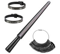 Peevisap Mesure Taille Bague, Baguier Mesure Doigt Français, Mesure Doigt pour Bague, Ensemble de Mesure de Doigt Professionnel, Standard de Tailles EU, UK, USA