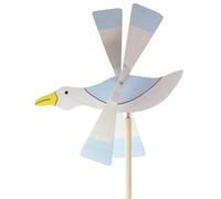 PEEWIT Moulin à vent en bois peur jardin répulsif jardin ornement mouette naturelle