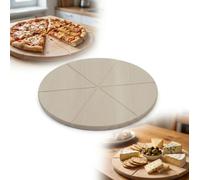 PEEWIT Planche en bois ronde fi 35cm pour servir la coupe de pizza avec des entailles