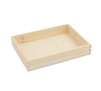 PEEWIT Plateau de cuisine en bois, plateau en bois, idéal pour le petit déjeuner ou les collations conteneur 32x24cm