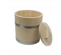 PEEWIT Seau en bois Conteneur avec couvercle pour le chou mariné 10L