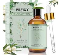 PEFIDY huile essentielle eucalyptus 118ml, huile essentielle d'eucalyptus naturelle pour l'aromathérapie, les diffuseurs et les bougies parfumées