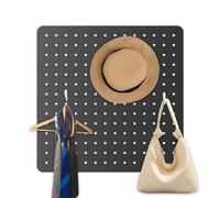 Peg Board, Wall Mounted Desk Organizer, Space-Saving Storage Panel System, 15.75x15.75 Inches, Versatile Display Board for Living Room, Craft Rooms, Study, Kitchen, Students, Kids, Children Daily Use