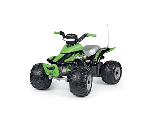 PEG Corral T-Rex 330W Quad Électrique pour Enfants dès 3 Ans avec Lumières LED, Sons, 2 Vitesses et Marche Arrière, Batterie Rechargeable 12V