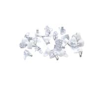 Peg de soutien en plastique clair, Goujons d'étagère chevilles en plastique stratifié Support armoire étagères blanc Transparent 10-500 pièces(10pcs)