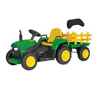Peg Perego Tracteur électrique John Deere Farm Power 12V Télécommande, Lumières et Sons 18+ mois