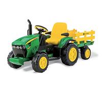 Peg Perego John Deere Ground Force avec remorque 12 V IGOR0047, vert et jaune