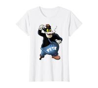 Peg Leg Pete Putrid, méchant Vintage de Dessin animé T-Shirt Graphique avec Valeur, Femme, Blanc, M