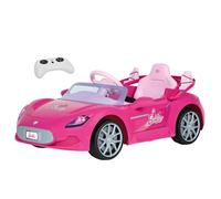 Peg Perego Barbie Voiture électrique télécommandée pour tout-petits, voiture jouet alimentée par batterie 12 V avec télécommande et mode manuel, double sièges pour 2 poupées, portes ouvrantes