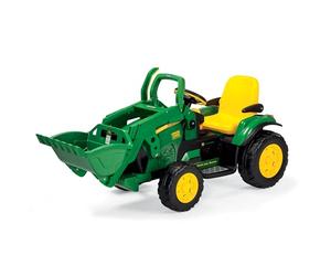 Peg Perego- John Deere Loader Tracteur avec Pelleteuse, OR0068, Vert-Jaune