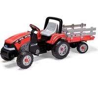 PEG Perego Tracteur à pédales Maxi Diesel Tractor avec remorque couleur : rouge-noir-gris