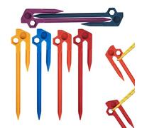 PEG PERSES DE METAL POUR CAMPING, PEG PEGS TENDS DEUX QUI - 6 pièces Conseils de camping professionnels lourds, Pics multifonctionnels pour les collègues d'amis de la famille en plein air