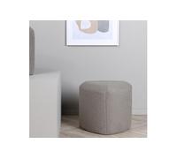 Pouf Tissu Bouclette "Peg" 46cm Gris