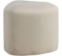 Pouf en Velours "Peg" 46cm Beige