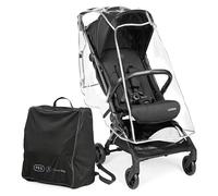 PEG Poussette Légère Volo avec Habillage Pluie, Format Cabine Avion, Ultra Compacte, Dès la Naissance jusqu’à 22 kg, Sac de Transport Inclus, True Black