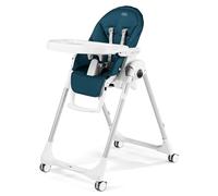 Peg Perego Chaise haute Prima Pappa Follow Me pliante Bleu (Petrolio)