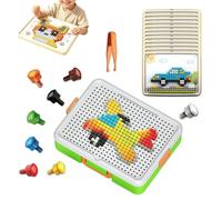 Peg Puzzles Mushroom Peg Jouet éducatif intégral 3D | Puzzle de 480 pièces pour enfants, jeu de construction pour fille, maison, maternelle, salle de ole, anniversaire