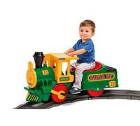 PEG Santa Fé Train Petit Train Électrique pour Enfants dès 2 Ans avec Détails Far West, 12 Rails Courbes, Batterie Rechargeable 6V