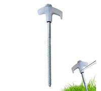 Pégages À Vis De Sol - 4 Vis dans Les Chevilles De Tente | 20 Cm De Tente À Terre Dure | Pégages De Tente À Vis Lourds | Chevaux De Camping avec Extracteur De Chevilles De Tente | Pointes De