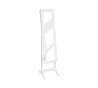 PEGANE Armoire à Bijoux avec Miroir Lola Coloris Blanc Longueur 37 x Profondeur 34,5 x Hauteur 146,8 cm