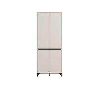 PEGANE Armoire de Rangement Multi Usage Couleur Blanc - Longueur 80 x Profondeur 40 x Hauteur 205.5 cm