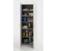 Armoire, meuble de rangement avec 5 tablettes coloris Blanc - longueur 70 x hauteur 185 x profondeur 40 cm