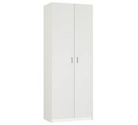 PEGANE Armoire/Meuble de Rangement, Coloris Blanc - Hauteur 180 x Longueur 80 x Profondeur 35 cm