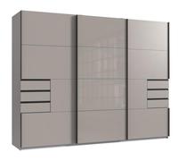 PEGANE Armoire, Placard Coloris Gris et Verre Coloris Gris, Graphite - Longueur 270 x Hauteur 208 x Profondeur 64 cm