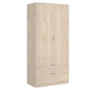PEGANE Armoire Placard Meuble de Rangement Coloris Naturel - Longueur 81 x Hauteur 184 x Profondeur 52 cm