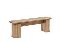 PEGANE Banc en Bois Naturel avec Pieds cannelés - Longueur 140 x Profondeur 35 x Hauteur 45 cm