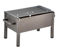 PEGANE Barbecue de Table en Zinc Coloris Gris - 34 x 23 x 21 cm