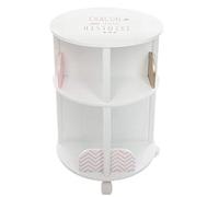 PEGANE Bibliothèque Enfant Ronde en MDF et polypropylène, Rose - Dim : L.40 x l.40 x H.59 cm