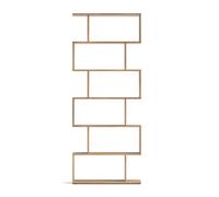 PEGANE Bibliothèque Étagère asymétrique Haute Coloris Chêne Mauvella - Longueur 80 x Hauteur 191 x Profondeur 24,6 cm