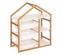 PEGANE Bibliothéque Meuble de Rangement en Forme Maison - Longueur 68 x Largeur 30 x Hauteur 82 cm