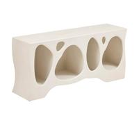 PEGANE Buffet Meuble Bas 4 niches Coloris Ivoire - Longueur 137 x Profondeur 36 x Hauteur 61,5 cm