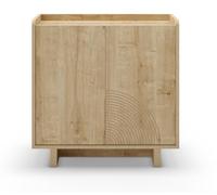 PEGANE Buffet, Meuble de Rangement Aspect Bois avec 2 Portes Coloris chêne - Longueur 80 x Profondeur 40 x Hauteur 80 cm