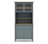 PEGANE Buffet, Meuble de Rangement avec 4 Portes et 2 tiroirs Coloris Vert Kaki, chêne - Longueur 90 x Profondeur 40 x Hauteur 180,50 cm