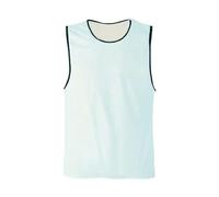 PEGANE Chasuble ajourée Simple de Taille Small L 50 x H 60 cm, Gilet d'entrainement Couleur Blanc