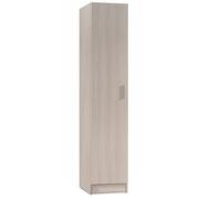 PEGANE Colonne de Rangement 1 Porte en mélamine Coloris chêne - Dim : H180 x L37.2 x P37 cm