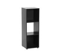 PEGANE Colonne étagère avec 3 Compartiments Ouverts Coloris Noir - Longueur 31 x Largeur 29,7 x Hauteur 91cm