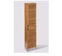 PEGANE Colonne SDB de 2 Portes en Bambou Naturel - Dim : L.34 x P.24 x H.170 cm