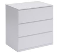 PEGANE Commode de 3 tiroirs Coloris Blanc - Longueur 73 x Largeur 48 x Hauteur 78 cm
