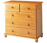 PEGANE Commode/Meuble de Rangement en pin Massif Coloris Miel - Longueur 78 x Profondeur 39 x Hauteur 81 cm