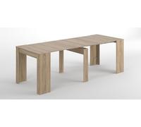 Console extensible coloris chene canadien - Dim : 90 x 78 x 50 - 235 cm --