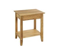 PEGANE Console Table d'appoint 1 tiroir en Bois Massif huilé Coloris chêne - Longueur 56 x Hauteur 52 x Profondeur 30 cm