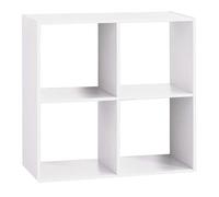 etagere avec 4 cases en panneaux de particules coloris blanc - Longueur 67 x Profondeur 32 x Hauteur 67 cm -PEGANE- Blanc