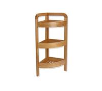 PEGANE Etagère d'angle de 3 Niveaux en Bambou PM, H61 x P23 x L23 cm