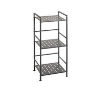 PEGANE Etagère de 3 Niveaux Meuble de Rangement en métal Gris Anthracite - Longueur 33 x Hauteur 74 x Profondeur 28 cm