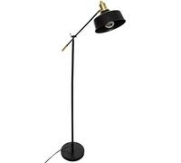 Lampadaire Pegane Lampadaire arc en metal coloris noir - Longueur 64,5 x Profondeur 24 x Hauteur 155 cm --