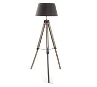 Lampe de lecture GENERIQUE Lampadaire Trepied noir, Hauteur 145 cm -PEGANE-